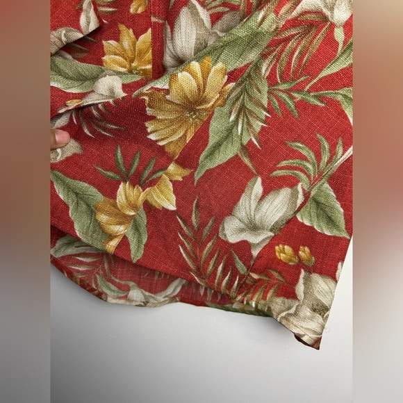 VTG Y2K TravelSmith Shirt Women M Floral Hawaiian Print Button Up Boho colored - Picture 7 of 11